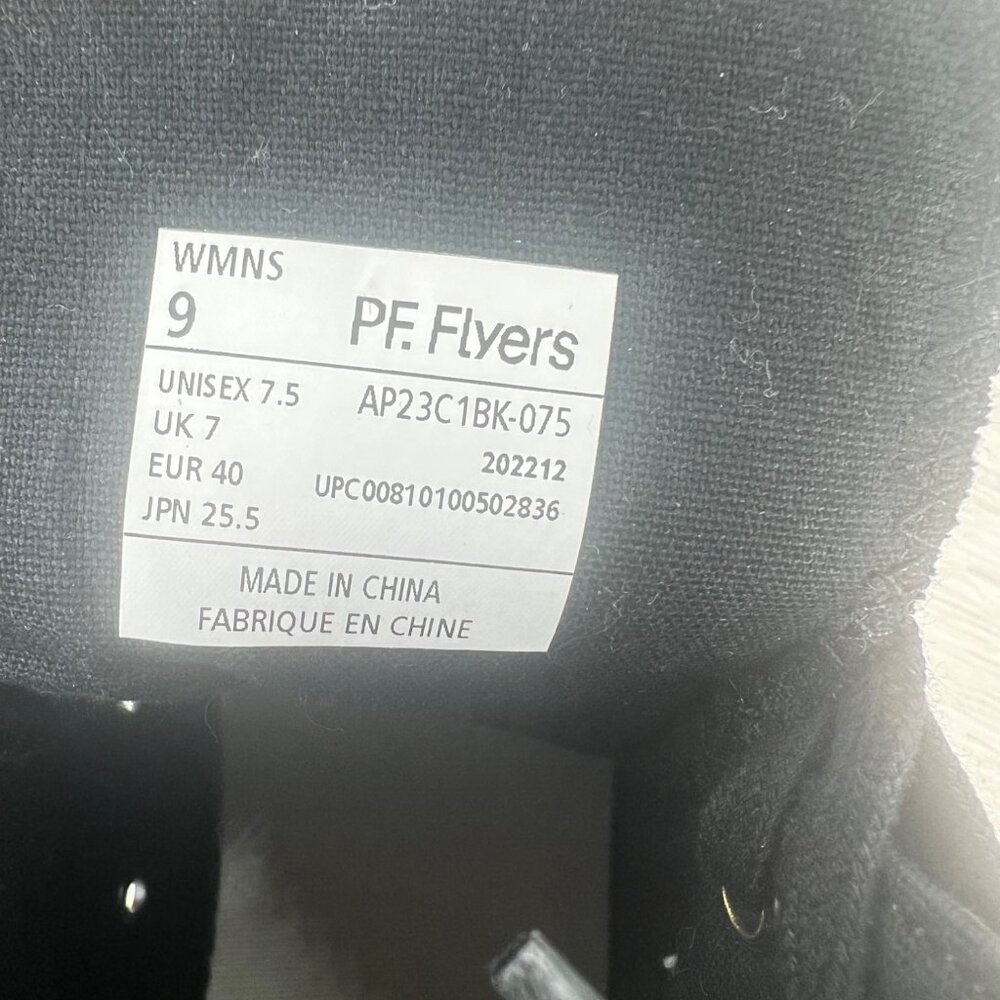 PF Flyers Unixes High-Top Black Canvas Sneakers Womens Size 9 Mens 7.5 - Picture 12 of 12